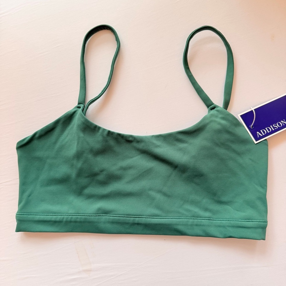 NWT ADDISON BAY Olive Green Adjustable‎ Soft Knit Bralette LARGE $88